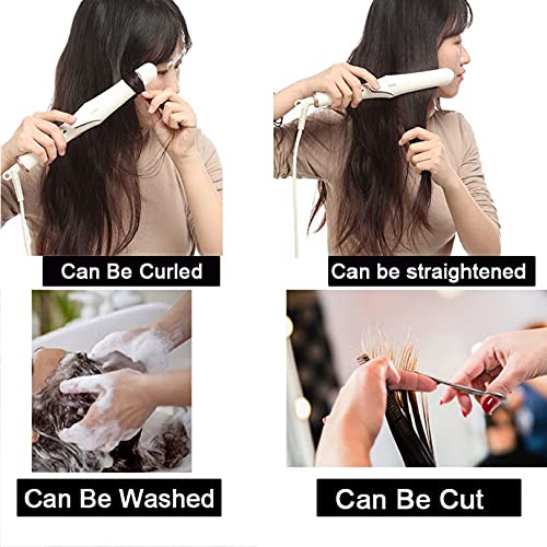 Brazilian Body Wave Clips in Hair Extensions Real Human Hair Black and Brown Color For Women Beauty Wavy Clip In Human Hair (12inch 100g, 1 Jet Black)