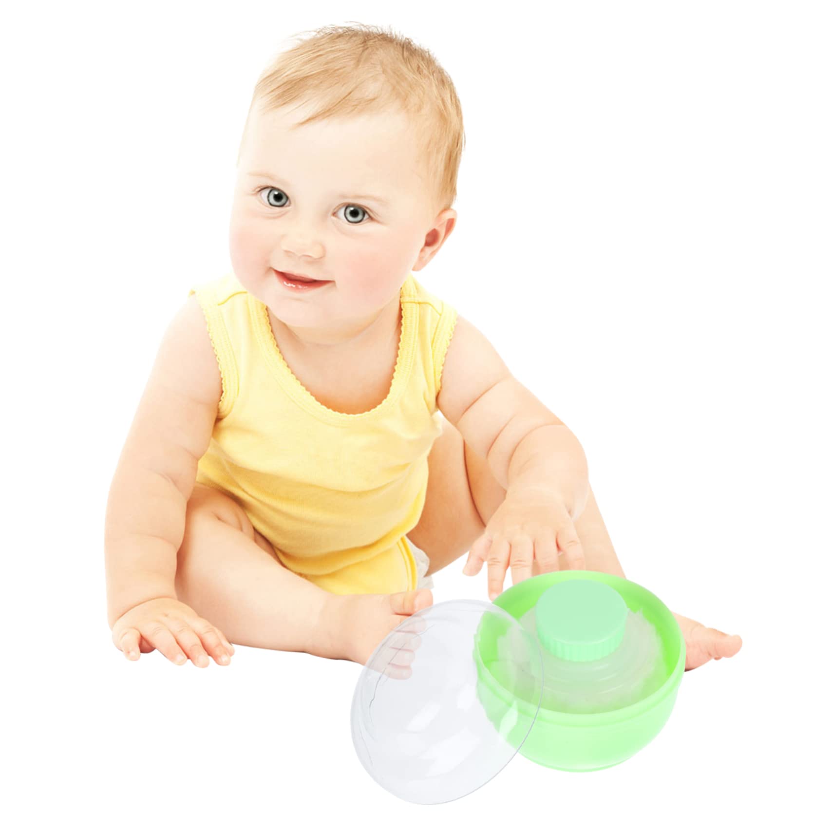 VICASKY Makeup Powder Puff and Container 2pcs Baby Powder Puff Boxes Leakproof Easy to Refill for Travel