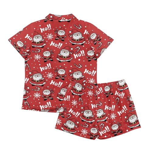 Image of Women's Short Sleeve Sleepwear Pajamas Nightwear with Pockets | skin-friendly breathable material resists pilling fading and deformation after repeated washing