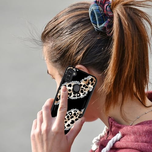 Coque Galaxy A11 antichoc protège écran et appareil photo léopard