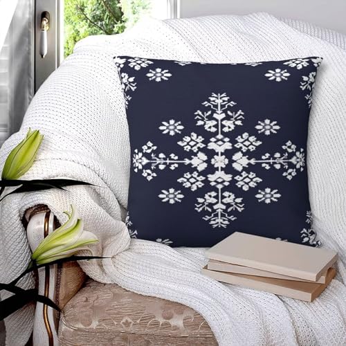 Taies d'oreillers 60x60 cm bleu marine housse coussin canapé déco salon - 3