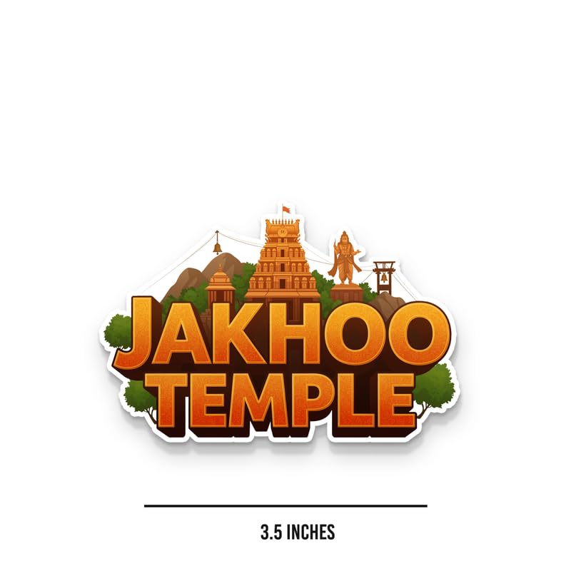 Image of Jakhoo Temple Fridge Magnet, Glossy Finish, Stylish Magnet for Fridge, Wardrobe & Metal Surfaces