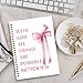 DILSJ Coquette Pink Bow Christian Notebook Journal, With God All Things Are Possible Bible Verse Scripture Journals Notebooks for Women, Preppy Pink Hardcover Spiral Notebook Journal, 5.5x8.3 Inch Writing Pads