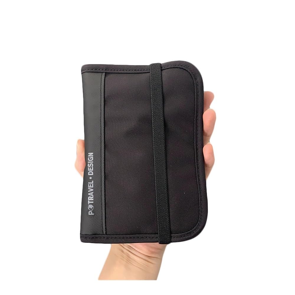Cartera de viaje impermeable para pasaporte, multifuncional, pequeña, para tarjetas de crédito, bolsa de almacenamiento portátil para documentos, Green, Talla única