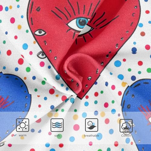 Girls Underwear Toddler 2t Cotton Little Girl Panties Artistic Briefs Undies Kids Red Blue Hearts Eye Colorful3