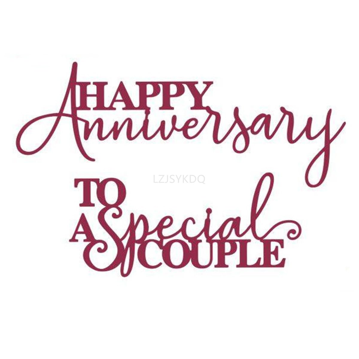 Happy Anniversary to a Special Couple Die Cuts for Card Making, Metal Cutting Dies for Paper Scrapbooking, DIY Stencils for Album Party Wedding Festivals Decoration, KDQ284