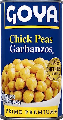 Image of Goya Foods Chick Peas, Garbanzo Beans, 46 Ounce (Pack of 12)
