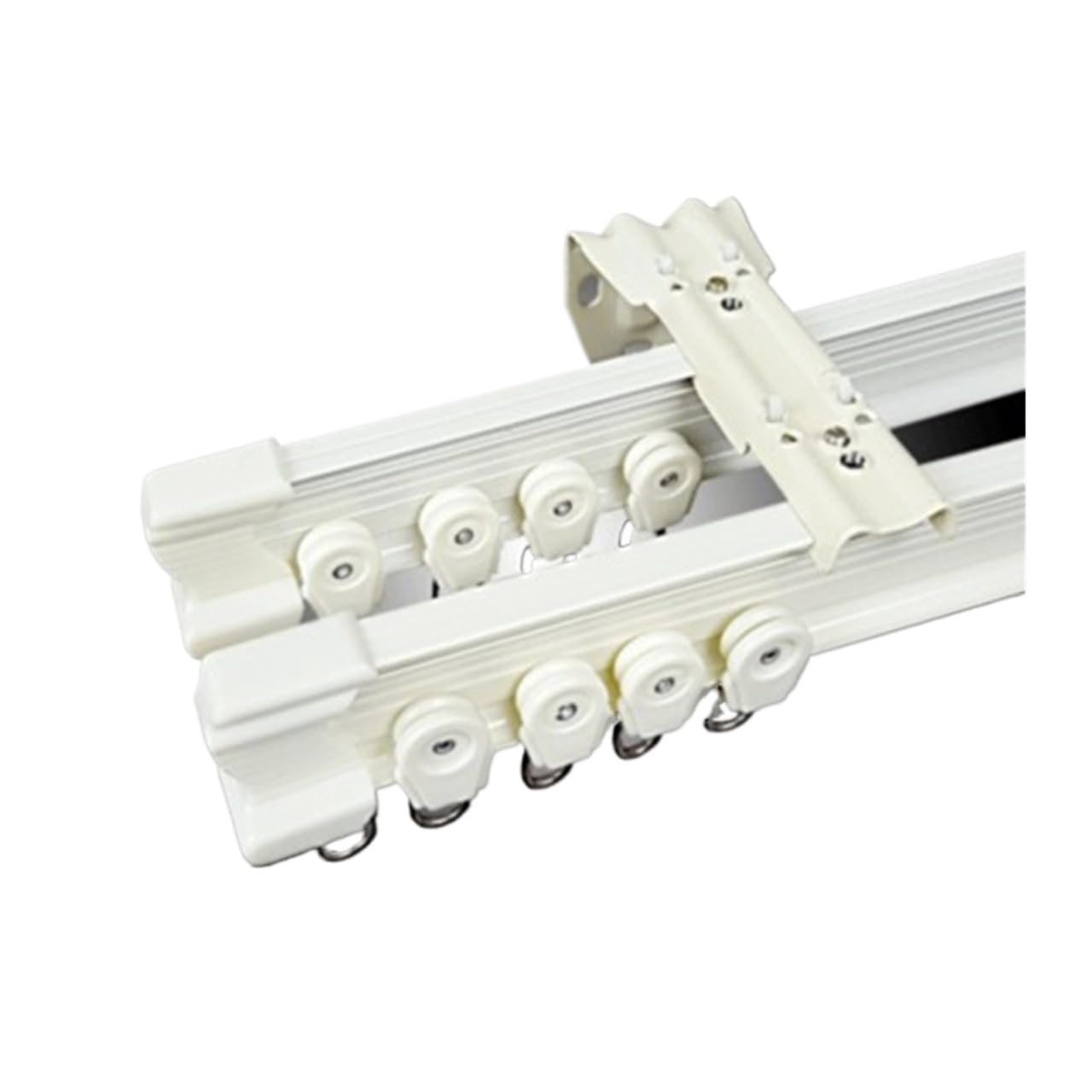 GLDYTVF Curved Ceiling Curtain Track, 1-3m Double Curtain Rail for Sliding Windows & Balconies, Top Mount Drapery Rod, Easy Install, 3.0m Length