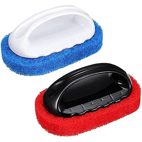 2 Pieces Dish Brush Cleaning Brush Cleaning Sponge Brush Kitchen Sink Cleaning Sponge Window Cleaning Brushes with Handle Household Cleaning Supplies for Floor Wall Sink Dish Washing Cover