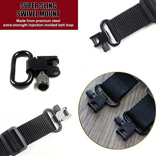 Huntpal 2 Point Gun Sling Shotgun Sling Rifle Sling With Removable Steel Swivels, Hunting Shooting Gun Sling With Thumb Hole, Classic Style Neoprene Shoulder Padded Airsoft Airgun Crossbow Bow Strap #TOP3