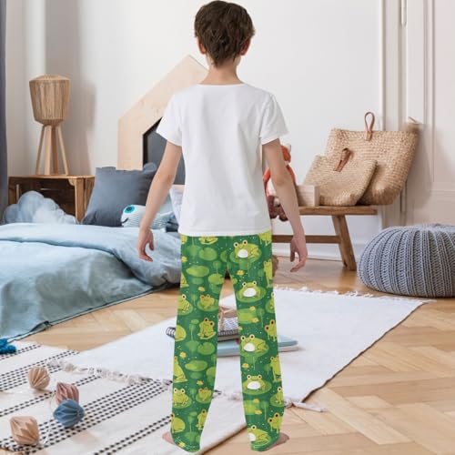 Boy's Pants Abstract Frog Painting Jogger Pants Elastic Waist Long Bottoms Trousers with Pockets 6-14 Years3
