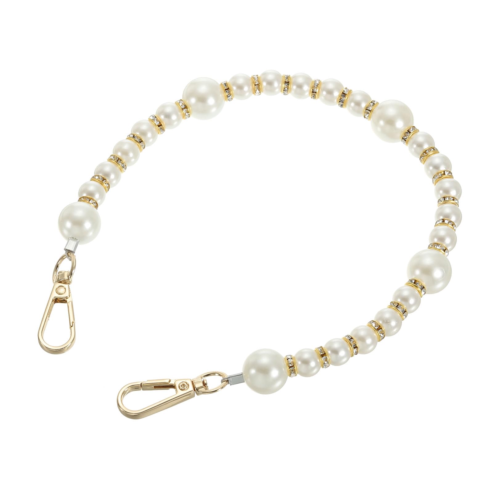 PATIKIL Imitation Pearl Bead Purse Chain Strap 15" - Image 3