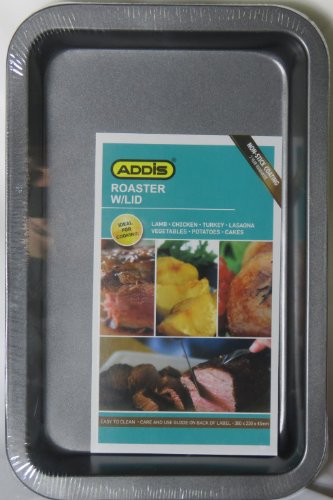 Addis Roaster Pan w/Lid & Blue Handle