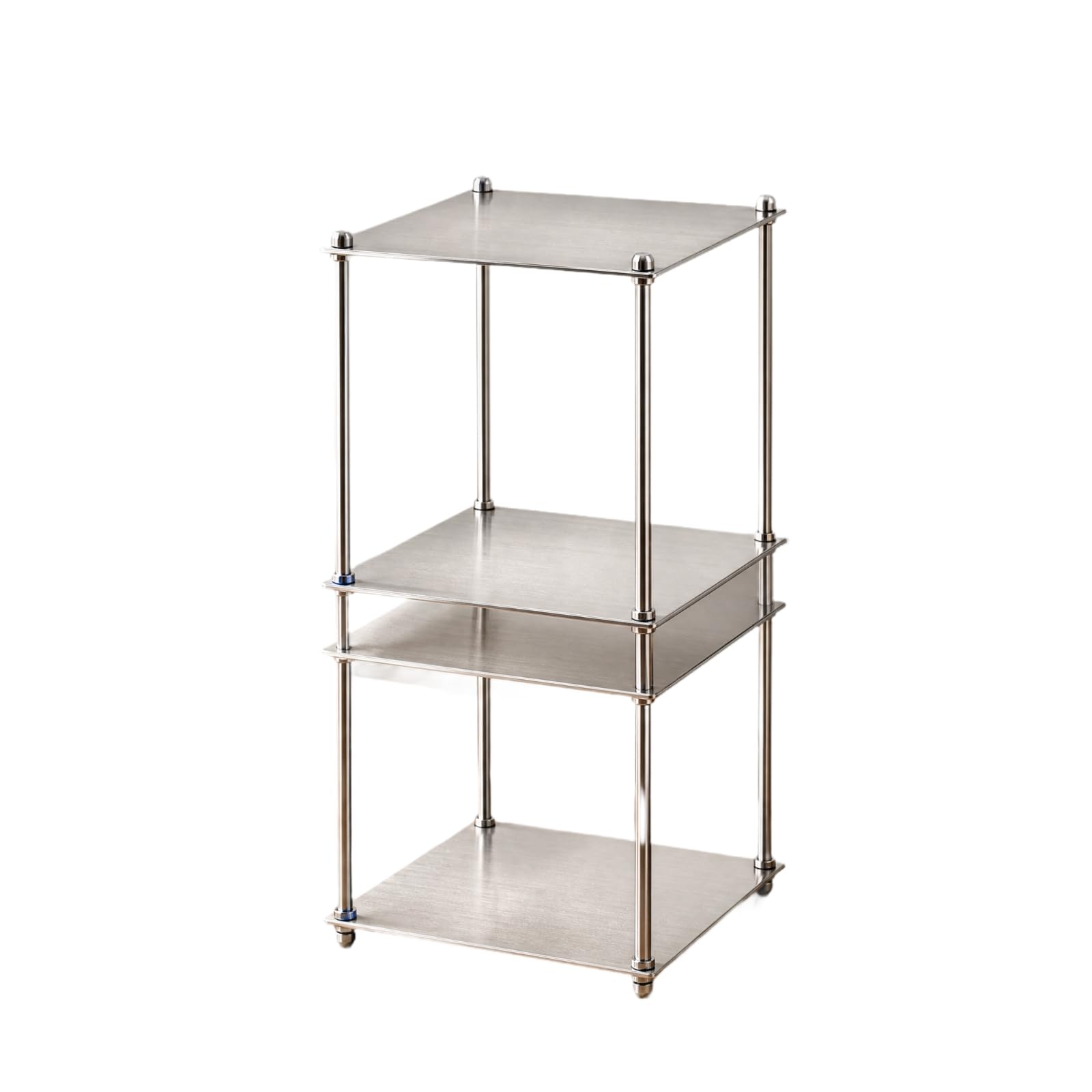 rockible ría Modular Metal Giratorio Rack Almacenamiento con s Cuadrados Resisn Organizador Modular Apilable para Dormitorio, 35x35x62cm, 2 Niveles