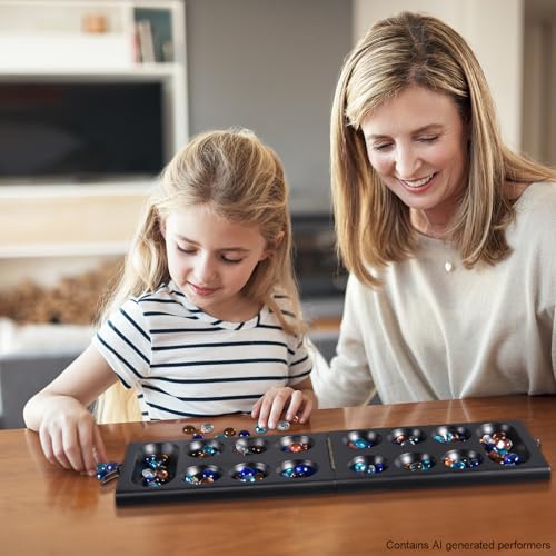 Wooden Mancala Board Game Set - Juego de Mesa Clásico miniatura 6