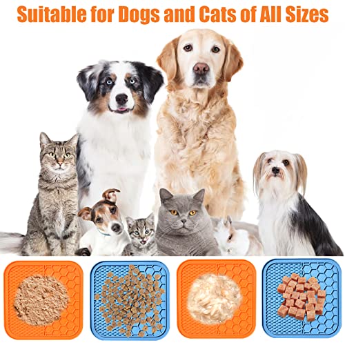 AiQInu Schleckmatte Hund mit Saugnapf,2 Stück Leckmatte Hund BPA-frei mit 1 Silikonspatel,Slow Feeder Hunde Leckmatte,Schleckmatte Katze für Hundebaden,Trainieren,Fellpflege & Krallenpflege (Small) - Image 6