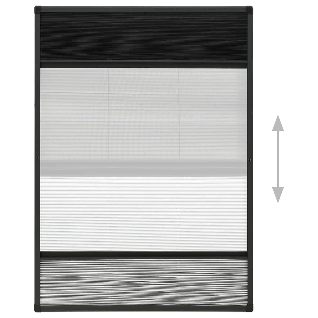 Moustiquaire Enroulable pour Fenêtre de Toit, Moustiquaire plissée pour fenêtre Aluminium 80x120 cm