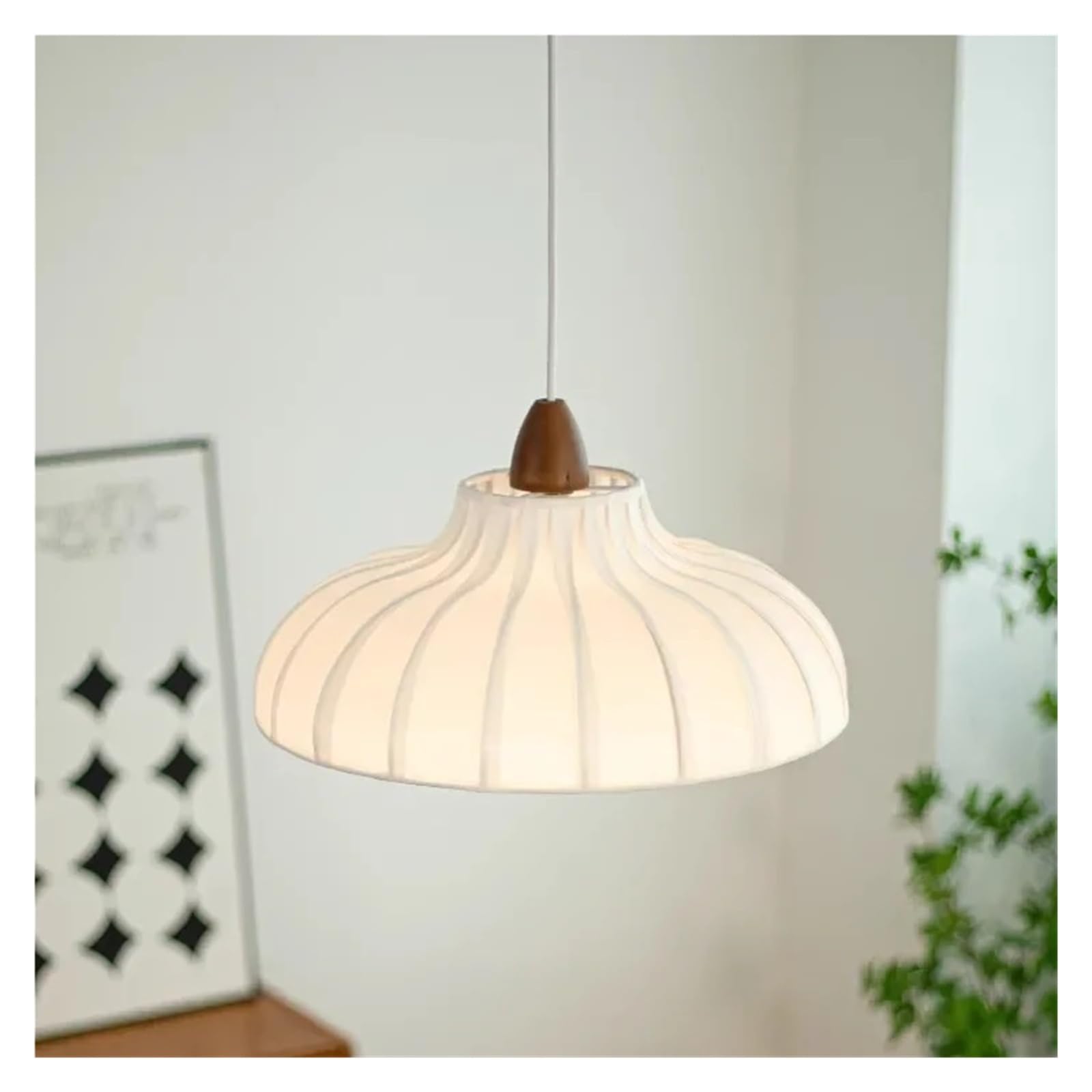 THKSGIV Nordic Japanese Fabric Ceiling Chandelier Restaurant Dining Bedroom Decoration Home Pendant Light Indoor Lighting Lamps Fixtures