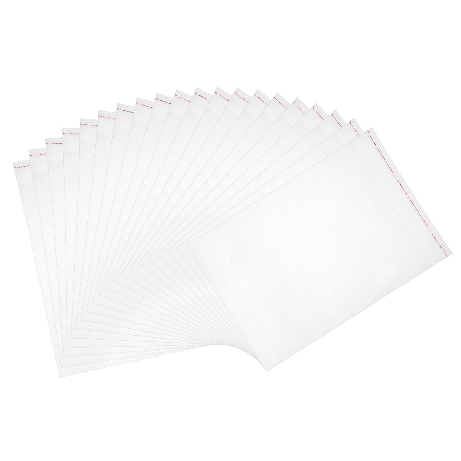 sourcing map 50 Pack Acid-Free Crystal Clear Sleeves (15.7x10.2 Inch) - Thickened Resealable Photo Sleeves Storage Bags Transparent Sealing Bag for Art Prints/Pictures/Photos/Framing/Mat