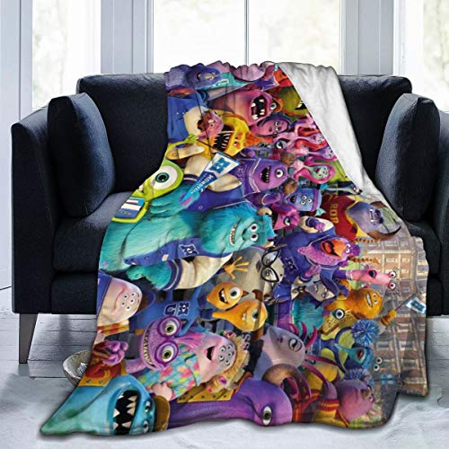 Crazy Deals MonsT-ers Inc Ultra-Soft Micro Fleece Throw Blanket 3D Printed Lightweight Cozy Bed Sofa Blanket 80"" x60