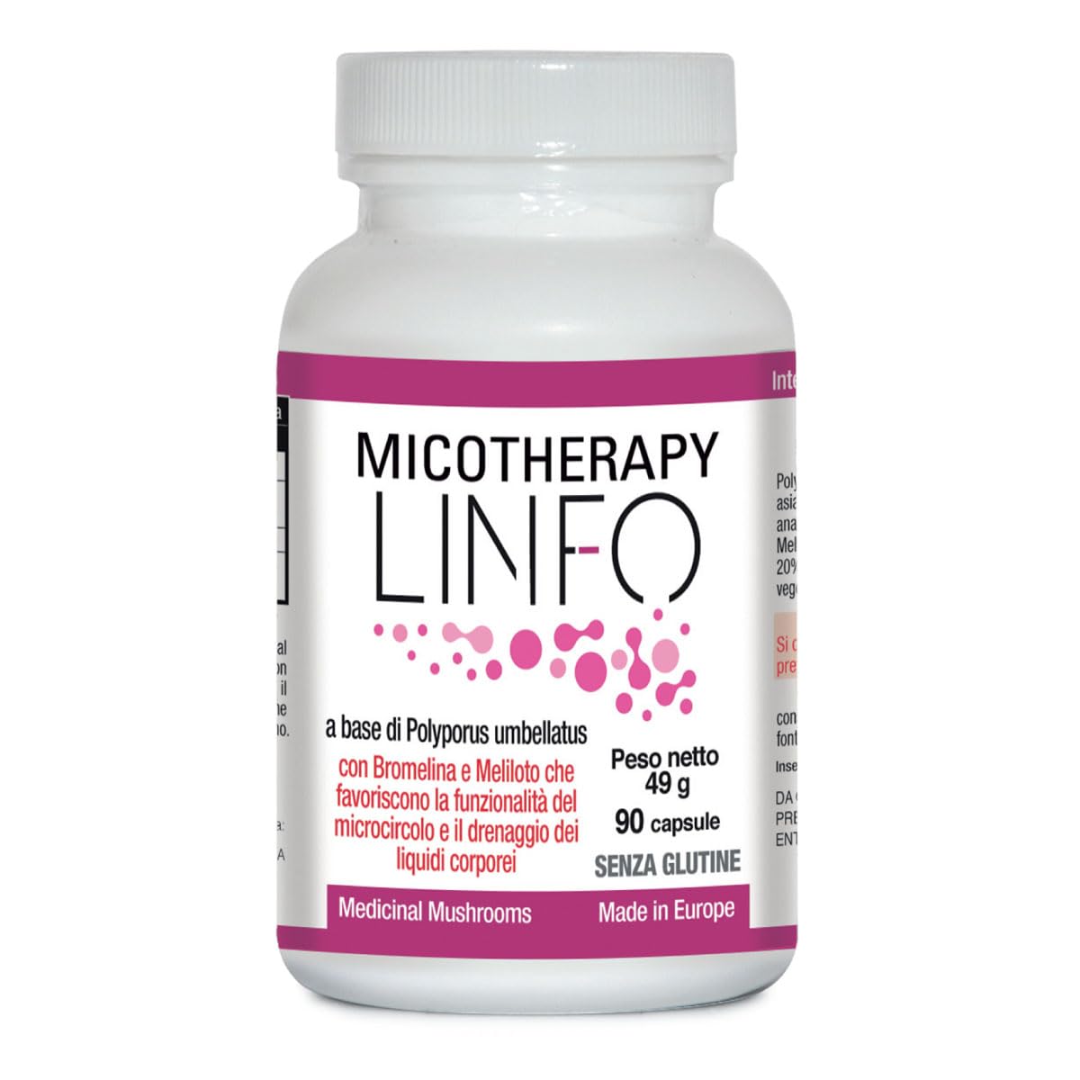 AVD REFORM | Micotherapy Linfo – Integratore con Polyporus umbellatus, bromelina ed estratti vegetali dall’azione drenante – 90 capsule – Prodotto in Italia