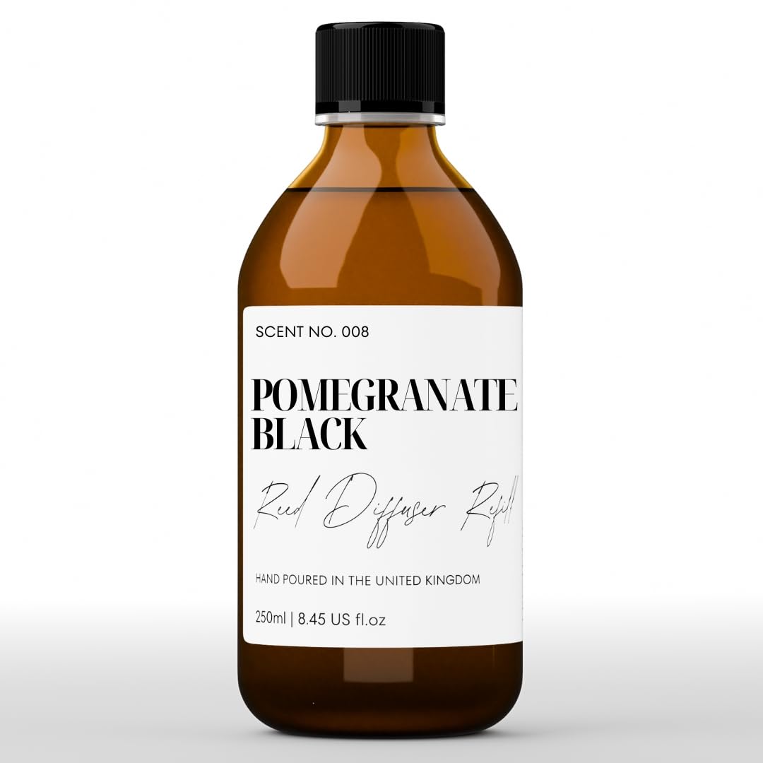 Freshskin Beauty LTD | Reed Diffuser Refill - Pomegranate Black - 250ml - Home Fragrance, Scented Oils, Diffuser Oil - Vegan Friendly - A Rich, Complex, & Long Lasting Scent!