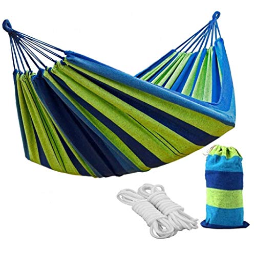 Hamac classique durable en coton respirant, charge maximale jusqu'à 150-200