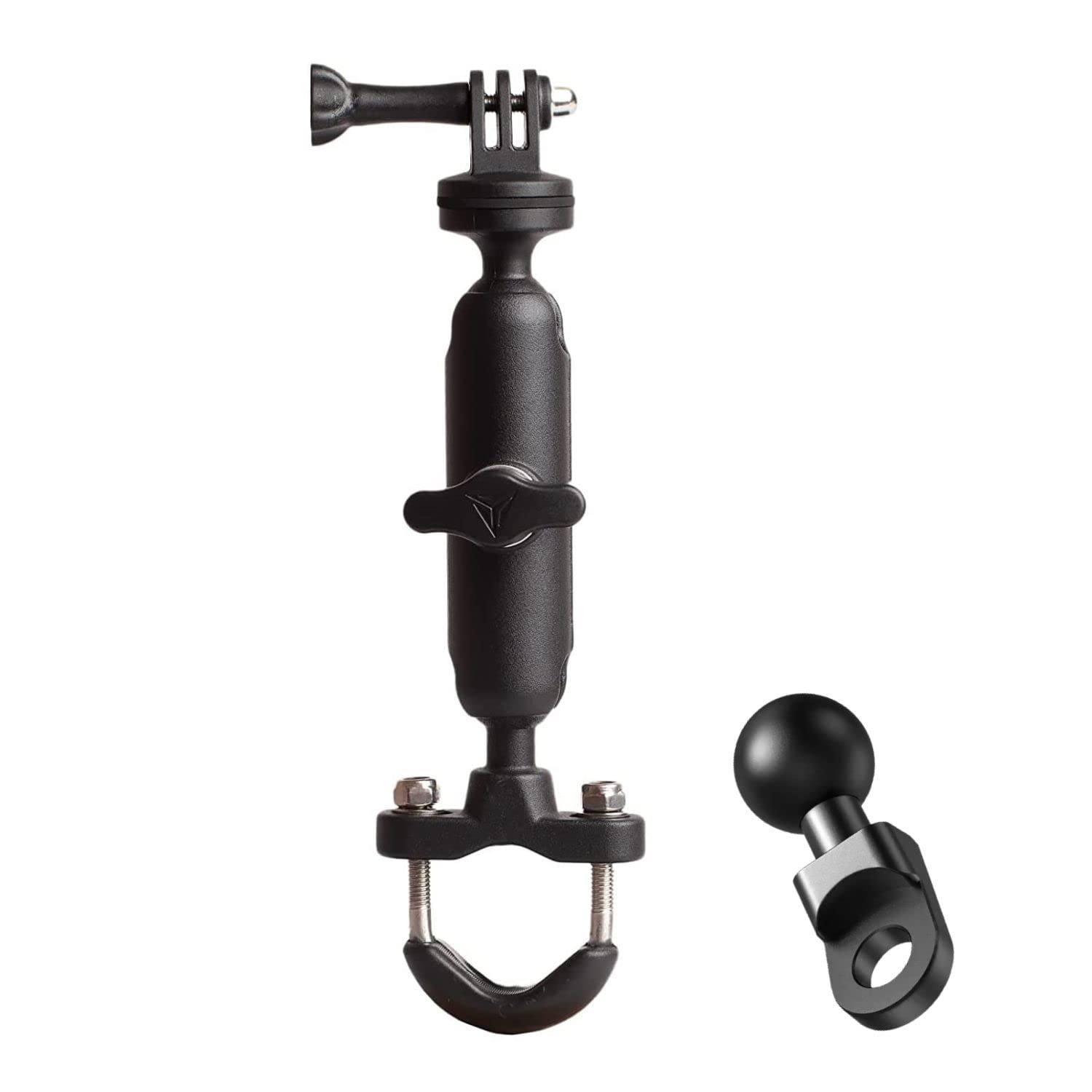 YELLOWFIN Action Camera 360 Degree Rotatable Aluminium Alloy Metal Bike Handlebar Mount Bracket (Long arm 2 in 1, Black) (B0BMHRSCDT) Amazon Price History, Amazon Price Tracker