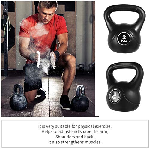 Halteres de plástico Kettlebell Fitness Pesos para as mãos Ótimo para Treino de Corpo Inteiro e Trei