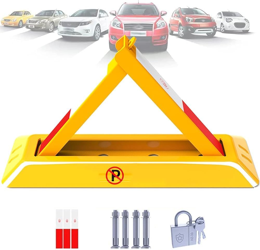 Aycdl Removable Manual Parking Lock, Triangular Safety Bollard For Secure Parking Management,48Cm