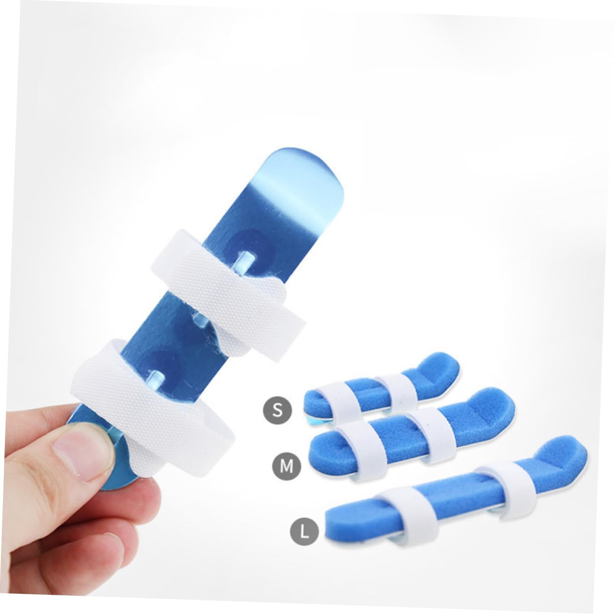 Healeved 2pcs Support Brace Thumb Splint Brace Straightening Brace Splints for Injury Protector Aluminum Splint Splints for Fingers Brace Blue