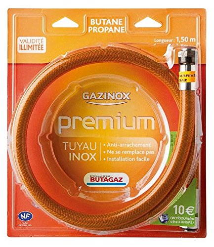 Tuyau inox butane propane 1m pour éviter le changement fréquent de tube gaz