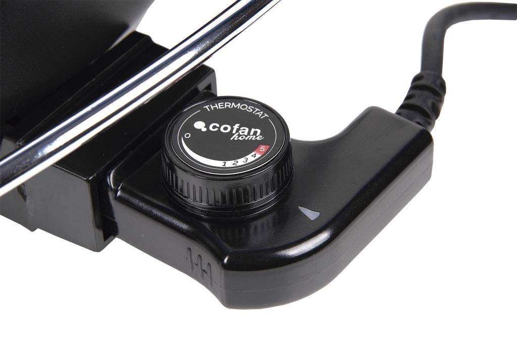 Cofan Sartén Eléctrica Belice 1500 W 36 cm Base acero revestimiento adherente