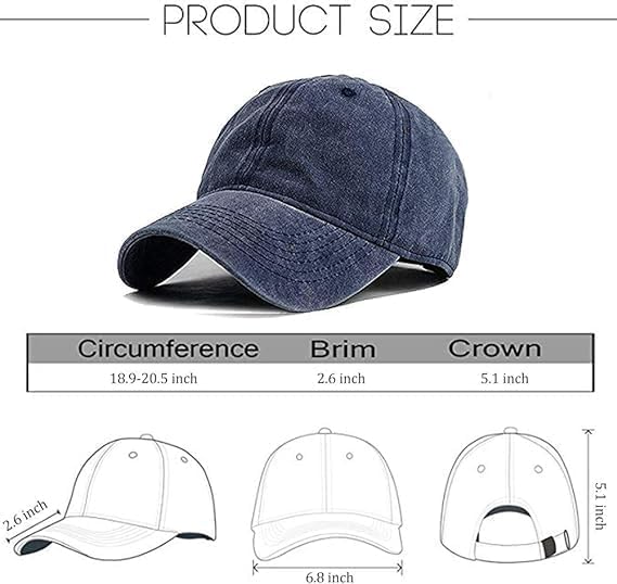 Image of kill off Plain Denim Cap Unisex Baseball Cap 100% Cotton Fits Men Women Washed Denim Adjustable Cap