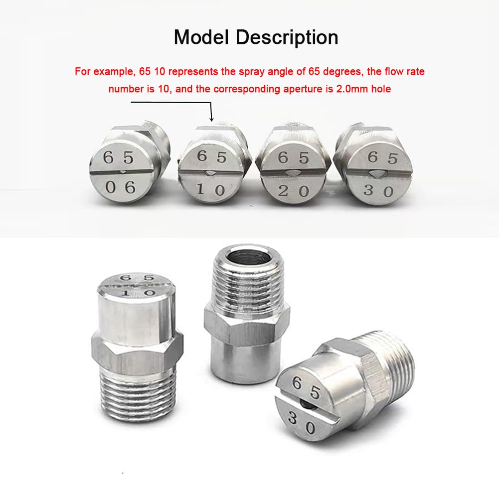 Pulverización Plana, Boquilla 1/8bspt, (65 Grados), 2 Piezas | Meses