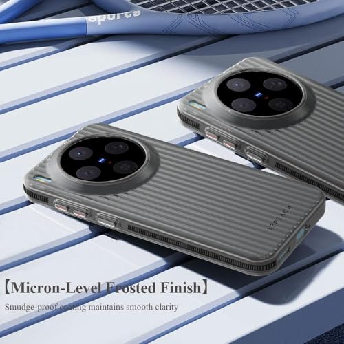 Image of TOC Series Flowing Grid Pattern PC Back Case for Vivo X300, Lightweight Shockproof Protective Cover with Premium Matte Coating, Anti-Fingerprints, Strong Edges & Sleek Modern Look - Black