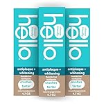 Hello Antiplaque Toothpaste, Fluoride Free for Teeth Whitening with Natural Peppermint Flavor and Tea Tree Oil, Peroxide Free, Gluten Free, SLS Free, 3 Pack, 4.7 OZ Tubes