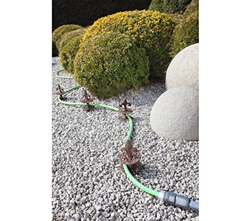 Dehner Schlauchführung nostalgisch, ca. 31 x 10 x 10 cm, Gusseisen, edelrostfarben, Rost