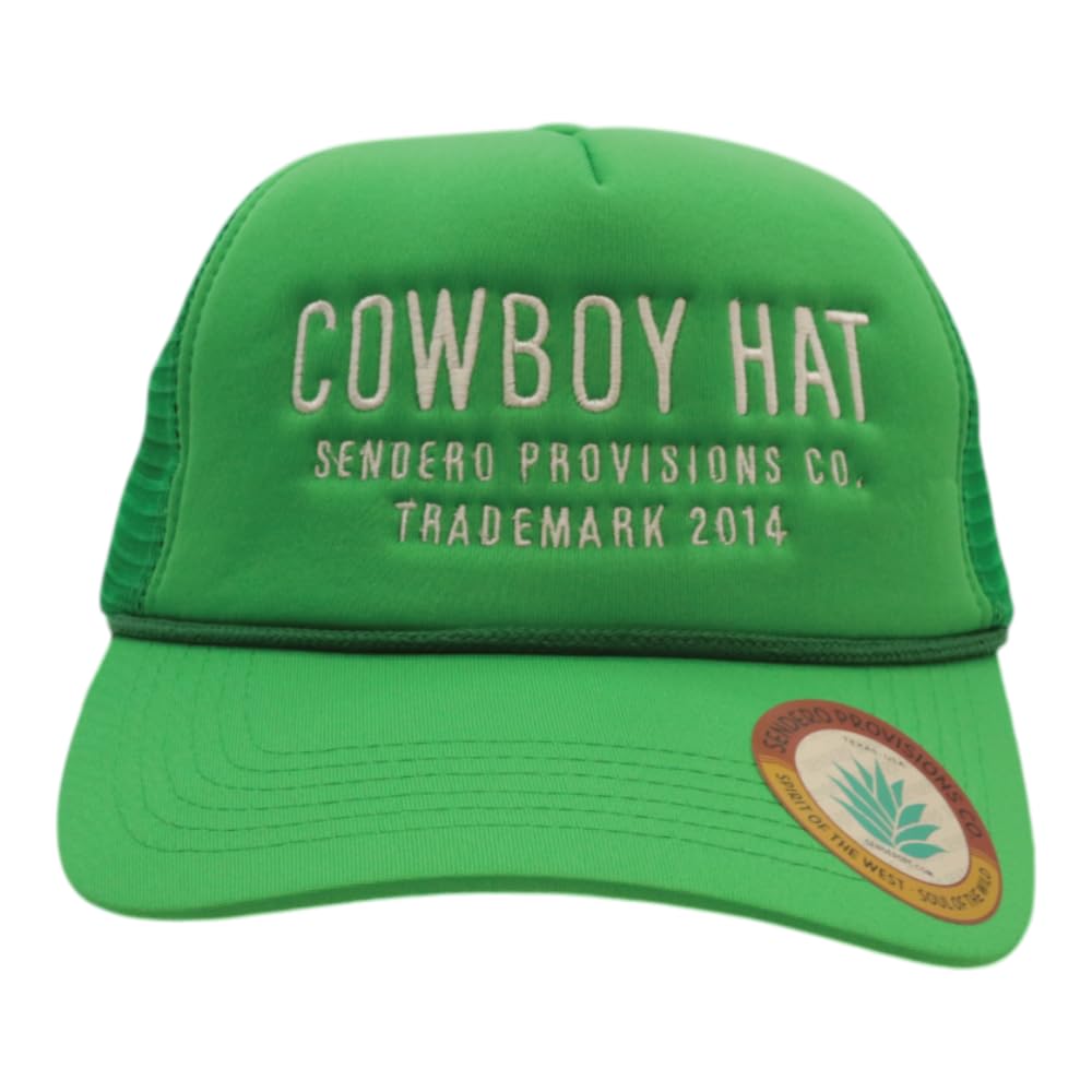 Sendero Provisions Co. Cowboy Adjustable Snapback Foam Trucker Hat with Embroidered Design &amp; Mesh Back for Breathability