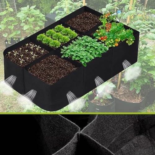 GLOBALHUT Fabric Raised Garden Bed Planter-Box Container, Wi