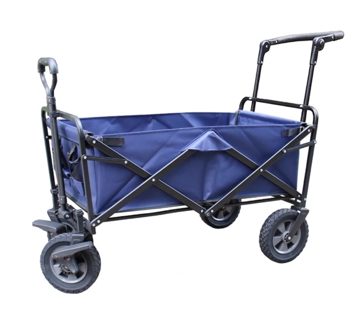 Garden Portable Folding Wagon Cart Heavy Duty Trolley Shopping Garden For Outdoor Camping Beach Pull Truck With 4 Wheels Buggy(C)