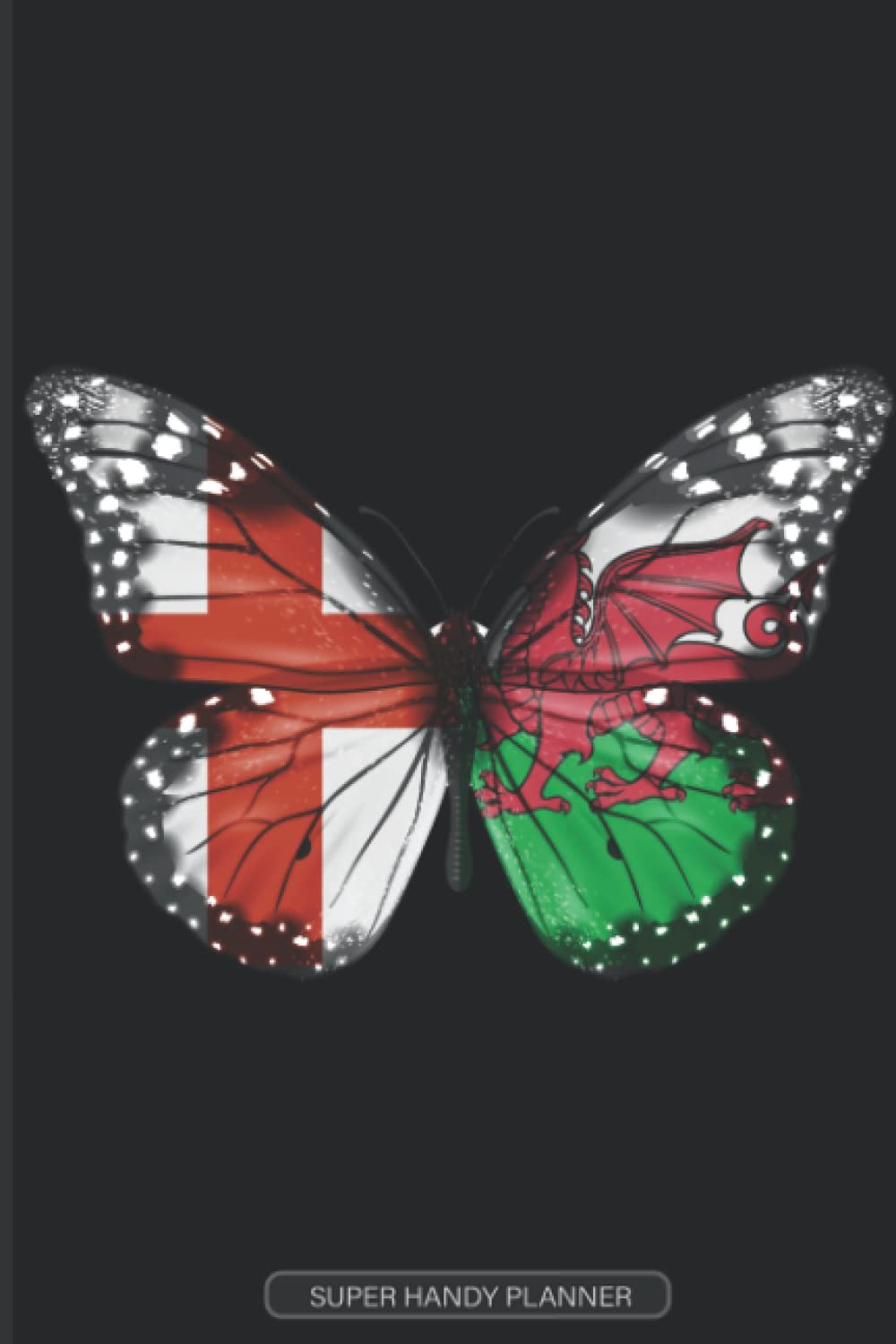 Planner: English Welsh Flag Combined Butterfly Flags Of England Wales