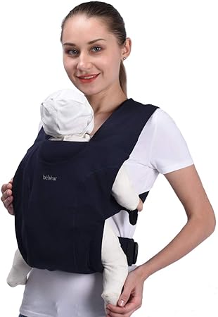Bebamour Baby Carrier For Newborn Embrace Baby Wrap Carrier For Newborns 7 25 Pounds 100 Cotton Dark Blue Amazon Co Uk Baby Products
