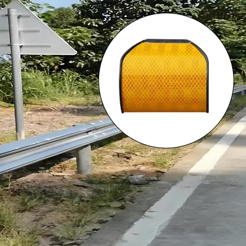 Marcador reflectante para guardarraíl de carretera 12 cm amarillo miniatura 3