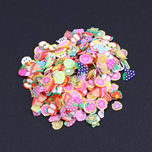 PIXNOR 300Pcs Frutas Nail Art Slice 3D Frutas Padrão Unhas Fatias Mini Coloridas Unhas para Nail Art