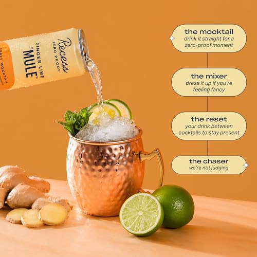 Image of Recess Zero Proof Ginger Lime Mule Mocktail, 12 Pack