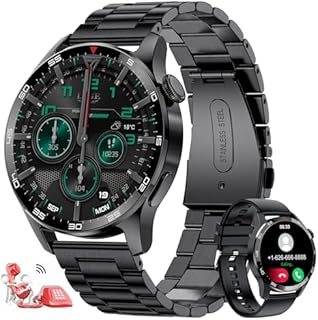 LIGE Smartwatch Herren mit Telefonfunktion,1.32 Zoll Touchscreen,100+ Sportmodi Fitness Tracker,IP67 Wasserdicht Sportuhr Herzfrequenzmonitor/Blutdruck/SpO2,300 mAh Smartwatch for Android iOS Schwarz