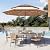 LAUSAINT HOME 10ft Patio Umbrella with Solar Lights, 3 Tier Outdoor Umbrellas for Patio Pool Deck Market, Table Umbrella with Push Button Tilt, Easy Crank, Aluminum Pole, 24 LED Lights, Beige