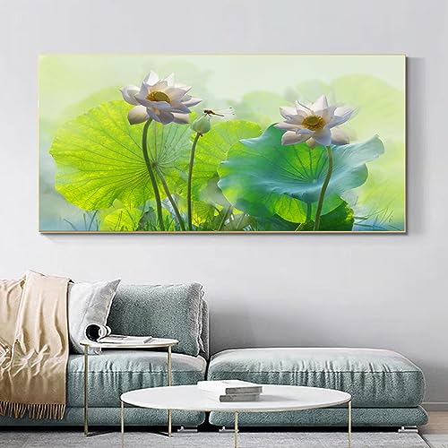 Peinture rose nature de qualité premium KEBIA, art mural sur toile de lin imprimée 70x140cm