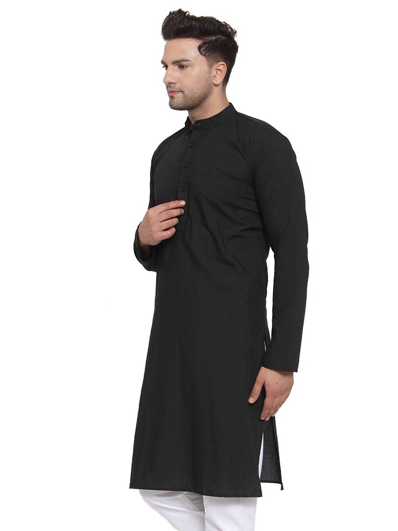 Jompers Men's Kurta (Black, Xl)
